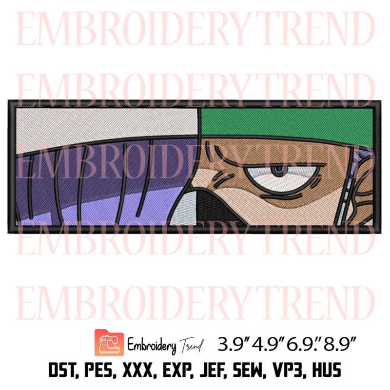 Zoro Eyes Anime Embroidery Design Anime One Piece Embroidery