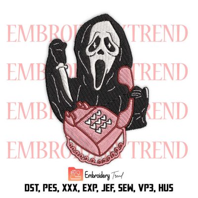 Scream You Hang Up Embroidery Design-Ghost Face Design Instant Download