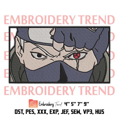 Naruto Kakashi Embroidery Design File Instant Download