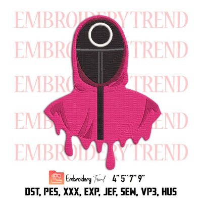 Squid Game Embroidery File- Circle Soldier Mask Embroidery Designs File Digitizing DST, PES