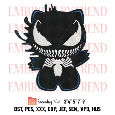 Hello Kitty Venom Embroidery Designs File Digitizing DST, PES