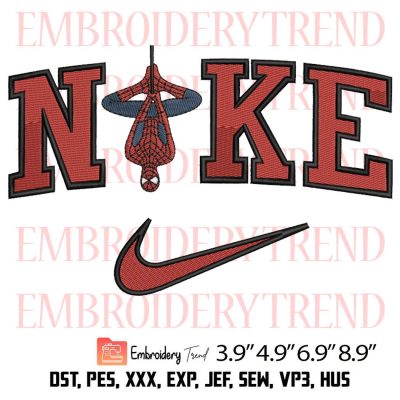 Spider-Man Nike Embroidery Design File-No Way Home Embroidery