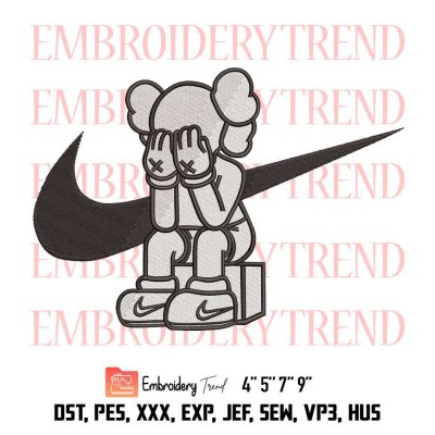 Nike Kaws Embroidery Designs File Embroidery Machine Instant Download