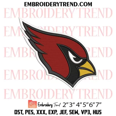 Arizona cardinals Logo Embroidery Design File – NFL Logo – American Football Embroidery Machine