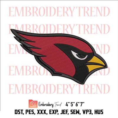 Arizona cardinals Logo Embroidery Design File – NFL Logo – American Football Embroidery Machine