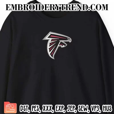 Atlanta Falcons Logo Embroidery Design File – NFL Logo – American Football Embroidery Machine