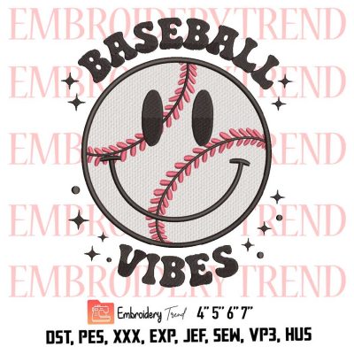Baseball Viber Happy Logo Embroidery Design File – Embroidery Machine