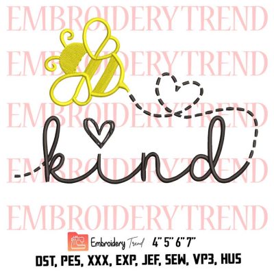 Bee Kind Logo Embroidery Design File – Embroidery Machine