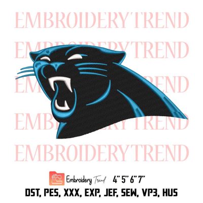 Carolina Panthers Logo Embroidery  Design File – NFL Logo – American Football Embroidery Machine