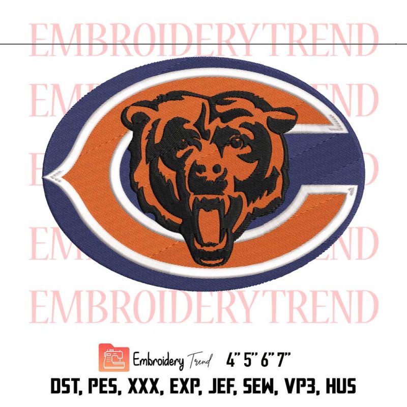 Chicago Bears Logo Embroidery Design File - NFL Logo - American ...