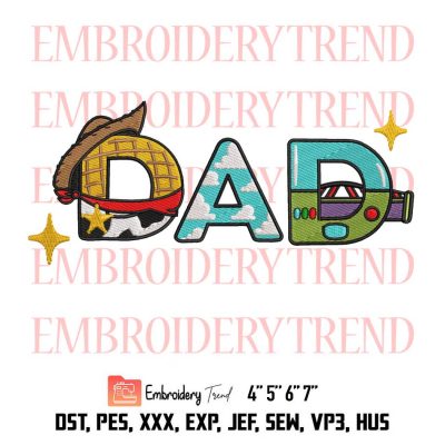 Dad in toy story Logo Embroidery Design File Embroidery Machine Instant Download