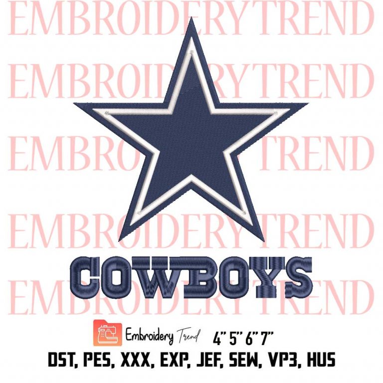 Dallas Cowboys Star Logo Embroidery Design File - NFL Logo - American ...