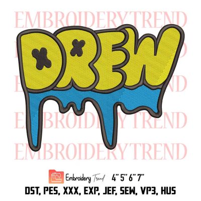 Drew logo Embroidery Design File – Embroidery Machine