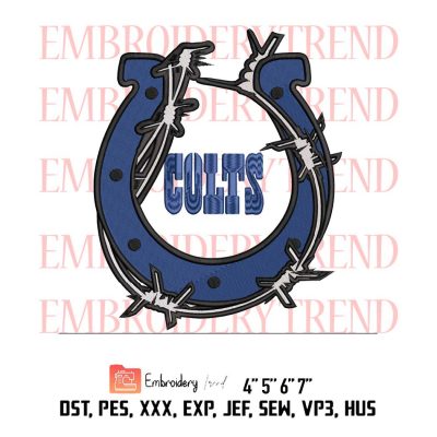Indianapolis Colts Logo Embroidery Design File – NFL Logo – American Football Embroidery Machine