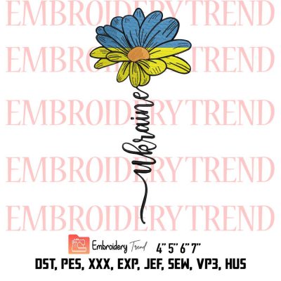 Flower Ukraine Logo Embroidery Design File – Embroidery Machine