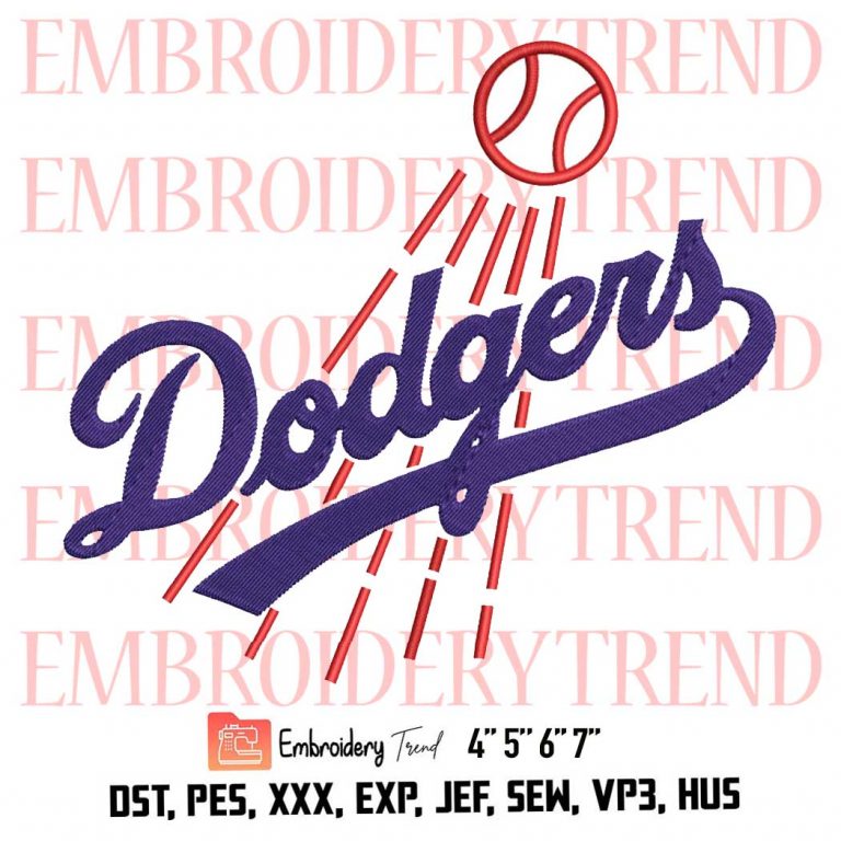 Los Angeles Dodgers Logo Embroidery Design File MLB Logo Baseball