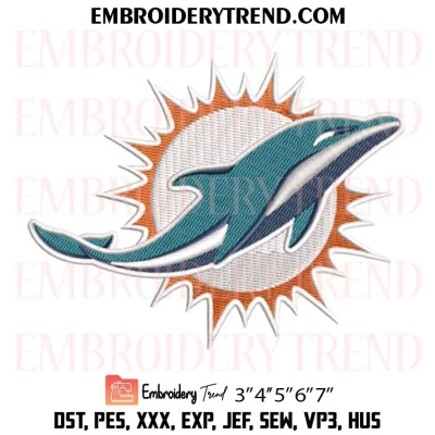 Love Miami Dolphins Embroidery Design, NFL Football Machine Embroidery Digitized Pes Files