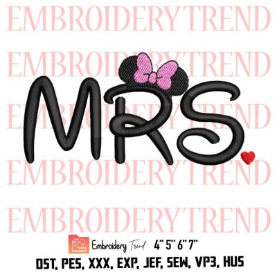 Mrs Disney Logo Embroidery Design File – Embroidery Machine