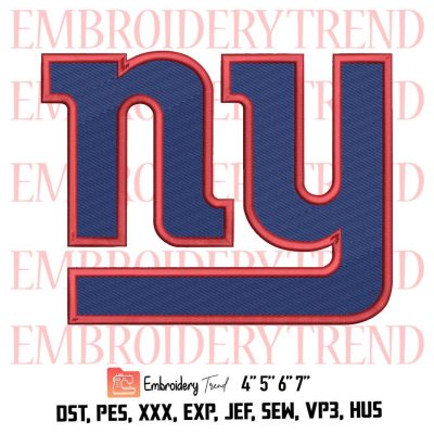 New York Giants Logo Embroidery Design File – NFL Logo – American Football Embroidery Machine