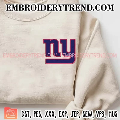 New York Giants Logo Embroidery Design File – NFL Logo – American Football Embroidery Machine