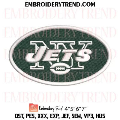 New York Jets Logo Embroidery Design File – NFL Logo – American Football Embroidery Machine