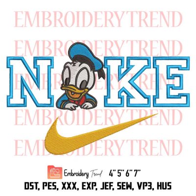 Nike Donald Duck Embroidery Design File - Disney Embroidery Machine