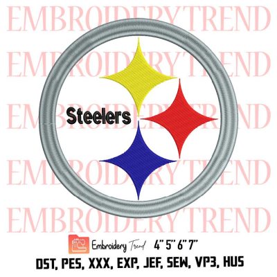 Pittsburgh Steelers Logo Embroidery Design File – NFL Logo – American Football Embroidery Machine