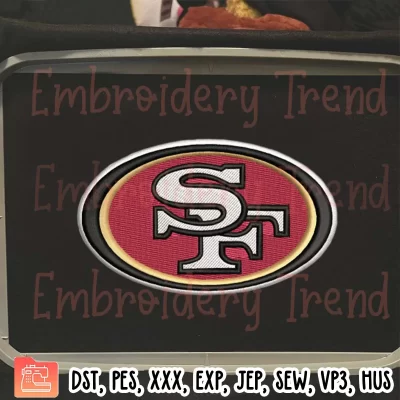 San Francisco 49ers Logo Embroidery Design File – NFL Logo – American Football Embroidery Machine