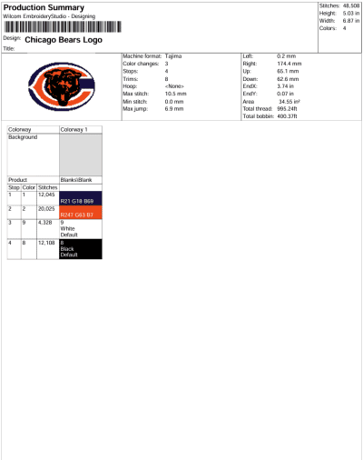 Chicago Bears Logo Embroidery  Design File – NFL Logo – American Football Embroidery Machine