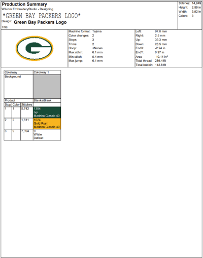 Green Bay Packers Logo Embroidery Design- NFL American Football Embroidery Machine