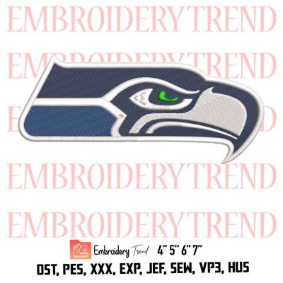 Seattle Seahawks Logo  Embroidery Design File – NFL Logo – American Football Embroidery Machine