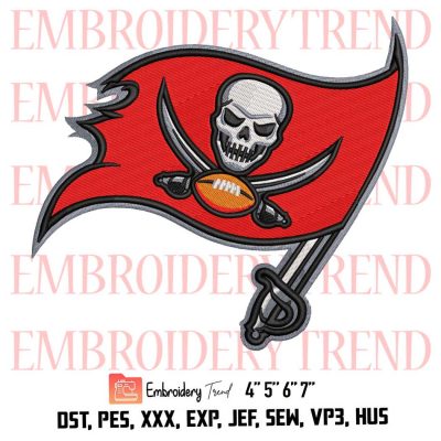 Tampa Bay Buccaneers logo Embroidery Design File – NFL Logo – American Football Embroidery Machine