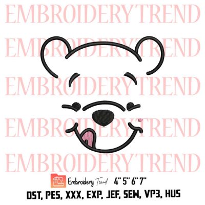 Winnie The  Pooh Logo Embroidery Design File – Face Pooh Embroidery Machine