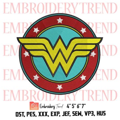 Wonder Woman Logo Embroidery Design File – Embroidery Machine