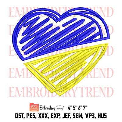 heart Love Ukraine Logo Embroidery Design File – Embroidery Machine
