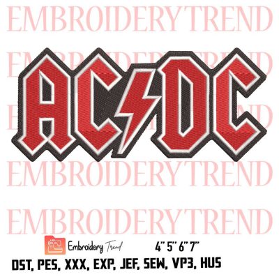 AC/DC Logo Embroidery Design File – Embroidery Machine
