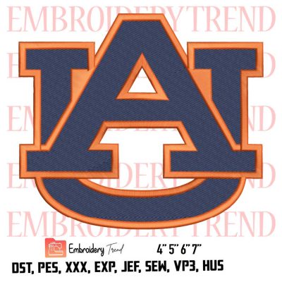 Auburn Tigers Football Logo Embroidery Design File – NFL Logo – American Football Embroidery Machine Design File Instant Download