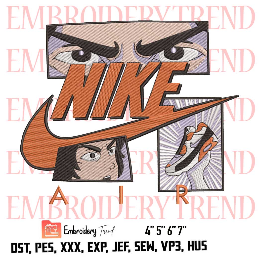 Camiseta Nike Anime Sportswear Logo Embroidery Design File - Embroidery ...