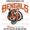 Cincinnati Bengals Tiger Embroidery Design, NFL Football Logo Machine Embroidery Digitized Pes Files