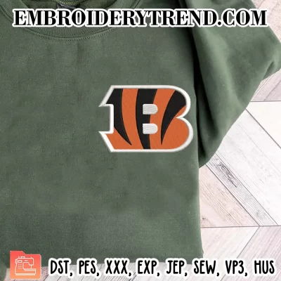 Cincinnati Bengals Logo Embroidery Design, American Football Machine Embroidery Digitized Pes Files