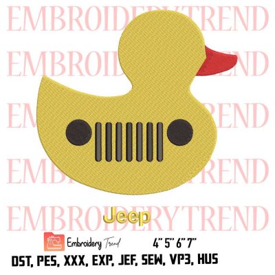 Duck Duck Jeep Grille Logo Embroidery Design File – Embroidery Machine