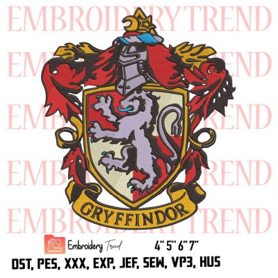 Harry Potter Gryffidor Logo Embroidery Design File – Embroidery Machine