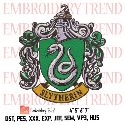 Harry Potter Slytherin Logo Embroidery Design File – Embroidery Machine
