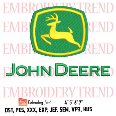 John Deere Logo Embroidery Design File – Embroidery Machine
