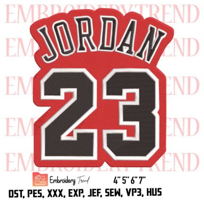 Jordan 23 Logo Embroidery Design File – Embroidery Machine