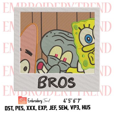 Nickelodeon Spongebob Squarepants Bros Logo Embroidery Design File - Embroidery Machine