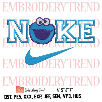 Nike Blue Monstruo De Las Galletas Logo Embroidery Design File – Embroidery Machine