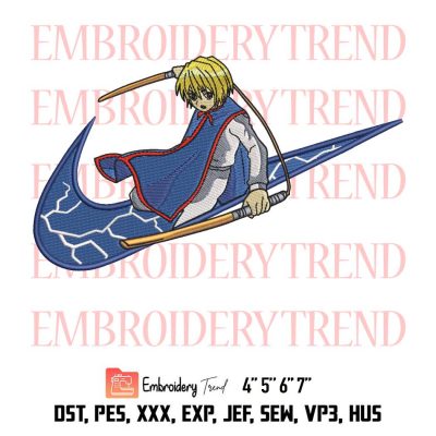 Nike Kurapika Hunter Anime Logo Embroidery Design File – Nike Inspired Embroidery Machine
