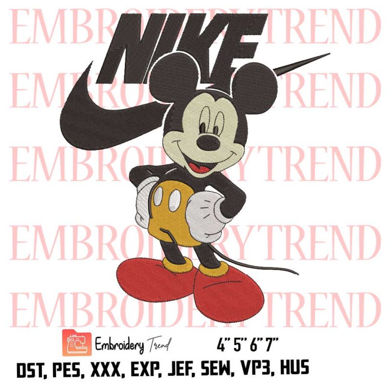 Nike Micky Mouse Logo Embroidery Design File - Embroidery Machine