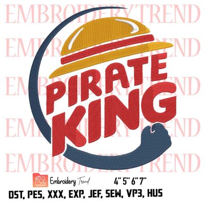 Pirate King Monkey D. Luffy Straw Hat Logo Embroidery Design File – Embroidery Machine